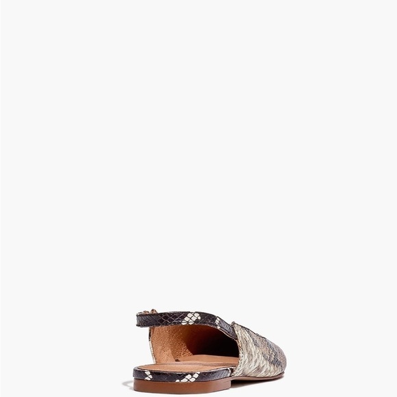 Madewell The Margot Slingback Flat in Snake Embossed Leather with strap flaws - Picture 5 of 14